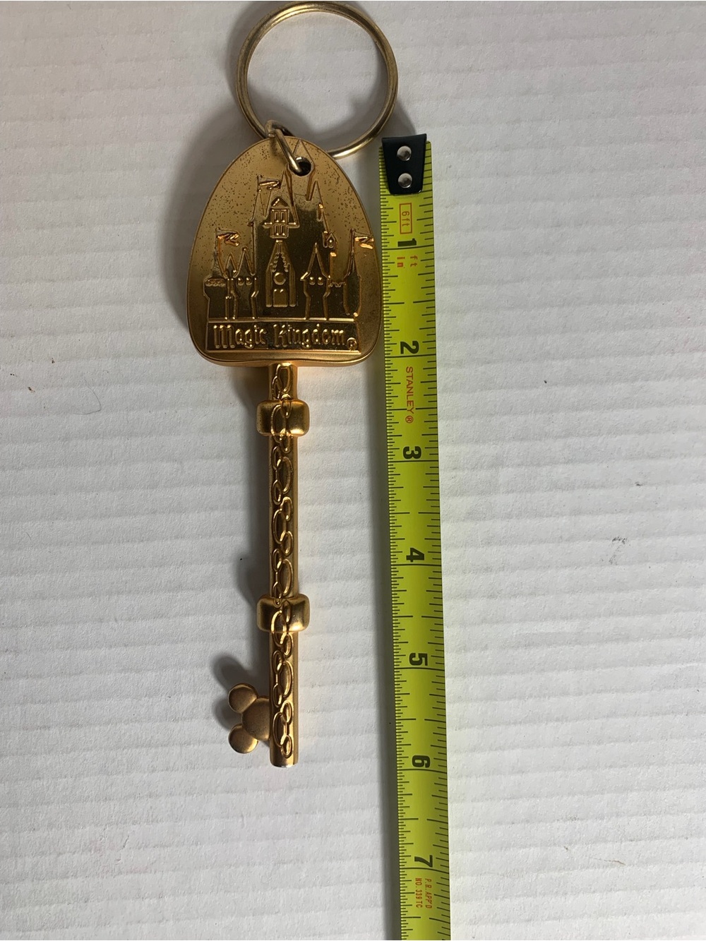 Disney Gold Color Magic Kingdom Castle Keychain